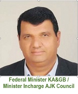 Minister KA&GB/ Minister Incharge, AJ&K Council